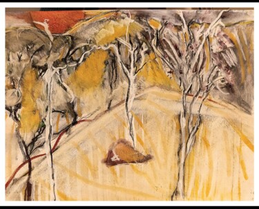 Σχέδιο με τίτλο "Dry Forrest Dirt" από Luke Jackson, Αυθεντικά έργα τέχνης, Παστέλ