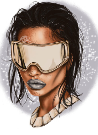 Arts numériques intitulée "Dziewczyna w Złotyc…" par Semp, Œuvre d'art originale, Peinture numérique