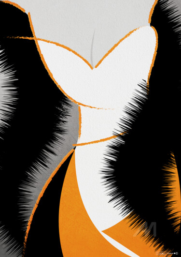 Arts numériques intitulée "le boa noir" par Cheese, Œuvre d'art originale, Travail numérique 2D