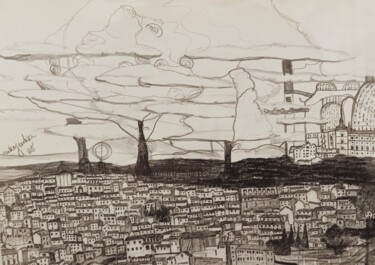 "Fairy Town Vista" başlıklı Resim Luke Jackson tarafından, Orijinal sanat, Kalem