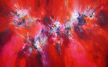 "Big Red Glow XXXL 1" başlıklı Tablo Peter Nottrott tarafından, Orijinal sanat, Akrilik