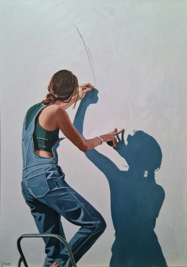 绘画 标题为“Graffiti” 由Yvan Favre, 原创艺术品, 油 安装在木质担架架上