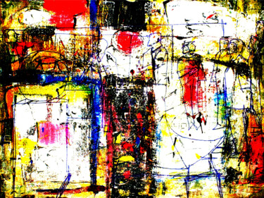 Painting titled "Echo der Begegnungen" by Lee Eggstein, Original Artwork, Acrylic