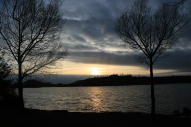 Photographie intitulée "Rieulay coucher de…" par Michael Dessein, Œuvre d'art originale, Photographie non manipulée Monté su…