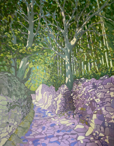 Peinture intitulée "Retour au Village" par Clotilde Maillard, Œuvre d'art originale, Acrylique Monté sur Châssis en bois