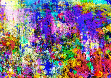 Painting titled "Blühende Energie –…" by Lee Eggstein, Original Artwork, Acrylic