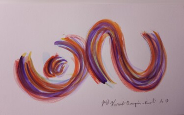 Painting titled "Recline (Aqua 3 - 2…" by Vincent Champion-Ercoli, Original Artwork, Watercolor