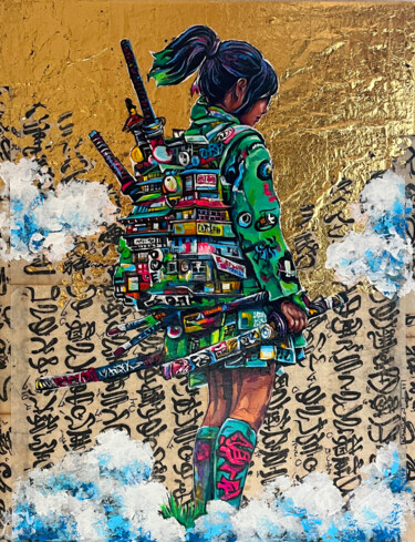 "Graffiti Samurai" başlıklı Tablo Pavel Sipkin (PAVS) tarafından, Orijinal sanat, Akrilik