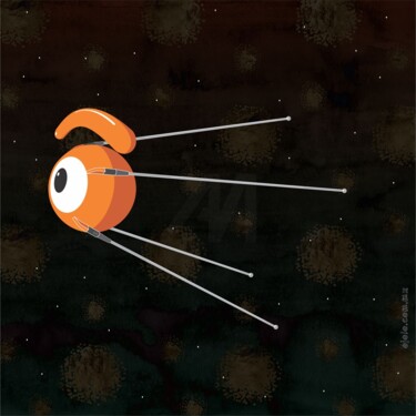 Digital Arts titled "mirada sputnik rem" by Ojolo, Original Artwork, Digital Painting
