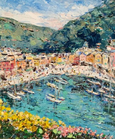 "Portofino Seascape…" başlıklı Tablo Vilma Gataveckiene tarafından, Orijinal sanat, Petrol