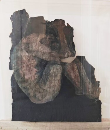 Peinture intitulée "Black Dream" par Ru Sheng Han, Œuvre d'art originale, Pigments Monté sur Plexiglas