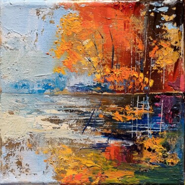 "Golden autumn" başlıklı Tablo Natalia Slushaieva tarafından, Orijinal sanat, Petrol Ahşap Sedye çerçevesi üzerine monte edi…