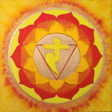 Картина под названием "Solar Core: The Man…" - Наталья Поповцева, Подлинное произведение искусства, Акрил