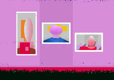 Paintings On A Pink Wall