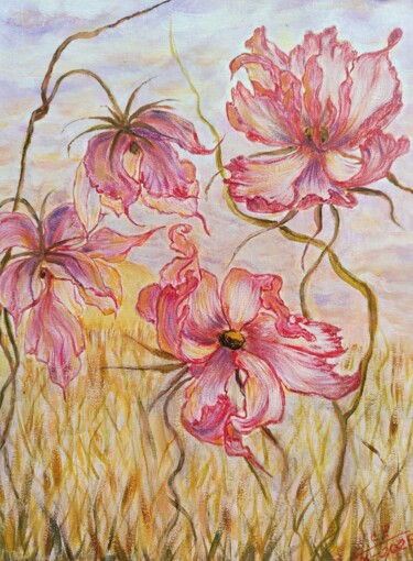 "Floral fantasies…" başlıklı Tablo Svetlana Rytkina tarafından, Orijinal sanat, Akrilik Karton üzerine monte edilmiş