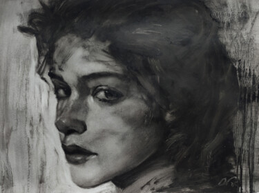 Schilderij getiteld "Black and White_3" door Pavel Guliaev, Origineel Kunstwerk, Olie