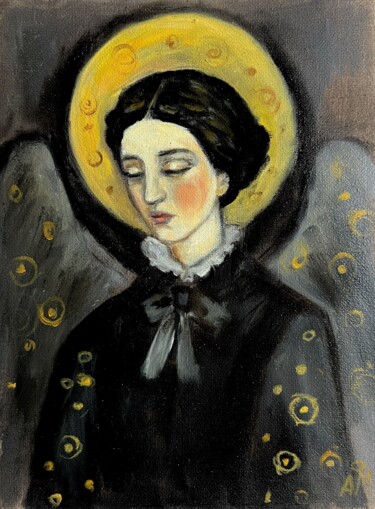 Painting titled "The shadow that tau…" by Anzhelika Malysheva, Original Artwork, Oil Mounted on Cardboard