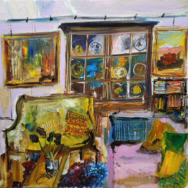 Peinture intitulée "Un lieu sensoriel" par Muriel Cayet, Œuvre d'art originale, Acrylique Monté sur Châssis en bois