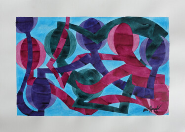 Malerei mit dem Titel "23 / LXXXIX  Eterna…" von Ulli Heupel, Original-Kunstwerk, Aquarell