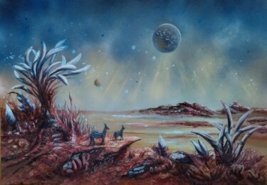 "Moebius" başlıklı Tablo Xandare tarafından, Orijinal sanat, Petrol Ahşap panel üzerine monte edilmiş