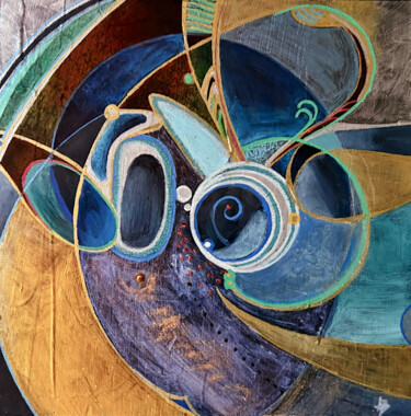 Painting titled "Pelote #52" by Anne Brigaud, Original Artwork, Acrylic