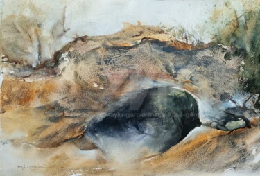 Painting titled "MATIÊRE ET VIDE" by Maylu Garcia (María Luisa García), Original Artwork, Watercolor