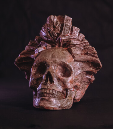 Sculpture titled "Wazon Czaszka/Scull…" by Vladimir Fomin, Original Artwork, Table art