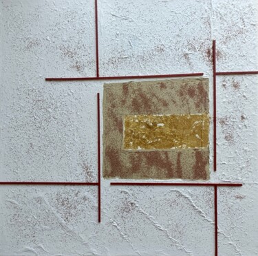 Painting titled "Dojo" by Roland Lindner, Original Artwork, Acrylic Mounted on Wood Stretcher frame