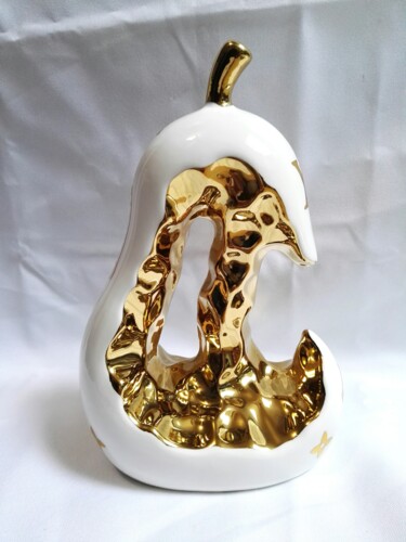 Γλυπτική με τίτλο "Poire Vuitton, scul…" από Steivan Loundou, Αυθεντικά έργα τέχνης, Κεραμικά