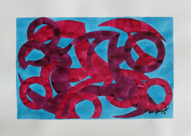 Malerei mit dem Titel "23 / XCI  Eternal L…" von Ulli Heupel, Original-Kunstwerk, Aquarell