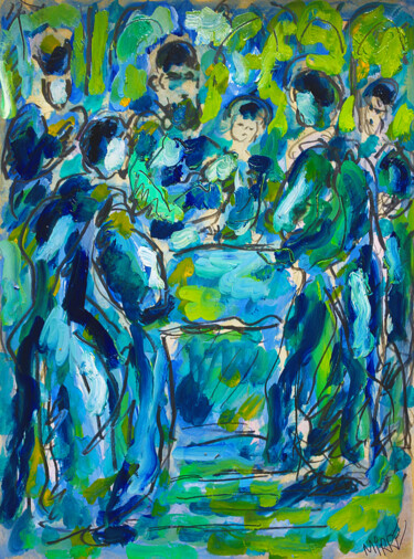 "Nativité" başlıklı Tablo Jean Mirre tarafından, Orijinal sanat, Petrol