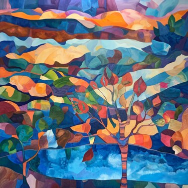 Peinture intitulée "AUTUMN LANDSCAPE WI…" par Alena Shnaider, Œuvre d'art originale, Huile