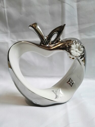 Γλυπτική με τίτλο "Sculpture Pomme cre…" από Steivan Loundou, Αυθεντικά έργα τέχνης, Κεραμικά