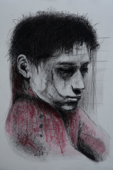 Tekening getiteld "Matthaus passion" door Cyrille Mulot, Origineel Kunstwerk, Grafiet