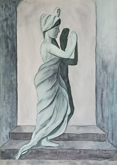 "Ecriture" başlıklı Tablo Christine De Bast tarafından, Orijinal sanat, Suluboya