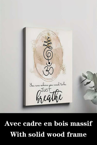 "Just Breathe, Motiv…" başlıklı Baskıresim 江华 梁 tarafından, Orijinal sanat, Mürekkep püskürtmeli Ahşap Sedye çerçevesi üzeri…