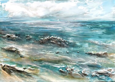 "Ahrenshoop - Am Ste…" başlıklı Tablo Beate Gebauer tarafından, Orijinal sanat, Akrilik Ahşap Sedye çerçevesi üzerine monte…