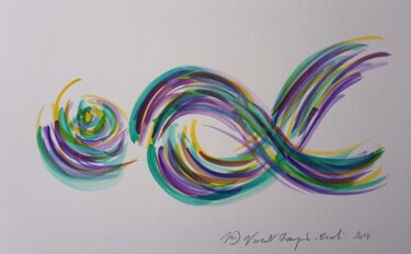 绘画 标题为“Recline (Aqua 1 - 6…” 由Vincent Champion-Ercoli, 原创艺术品, 水彩