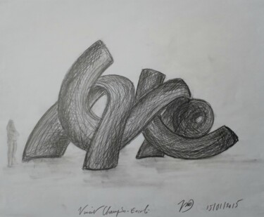 Dessin intitulée "L'H. Rapaillé - Des…" par Vincent Champion-Ercoli, Œuvre d'art originale, Crayon