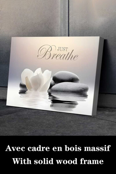 Εκτυπώσεις & Χαρακτικά με τίτλο "Just Breathe Yoga Q…" από 江华 梁, Αυθεντικά έργα τέχνης, Ψεκασμός μελάνης Τοποθετήθηκε στο Ξύ…