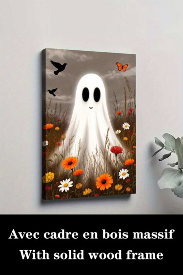 "Handmade Halloween…" başlıklı Baskıresim 江华 梁 tarafından, Orijinal sanat, Mürekkep püskürtmeli Ahşap Sedye çerçevesi üzerin…