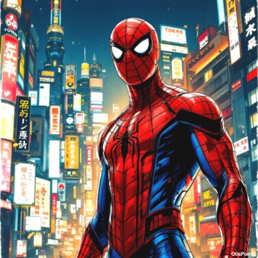 "SPIDER-MAN TOKYO CI…" başlıklı Dijital Sanat Otis Porritt tarafından, Orijinal sanat, 2D Dijital Çalışma