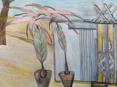 Desenho intitulada "A place in dream" por Luke Jackson, Obras de arte originais, Lápis