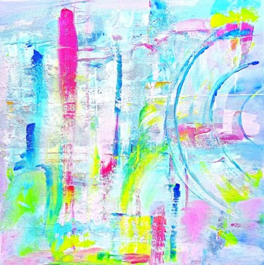 Painting titled "Абстрактна картина…" by Yuliya Martynenko, Original Artwork, Acrylic Mounted on Wood Stretcher frame