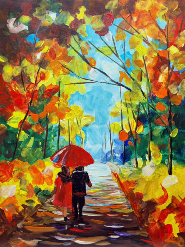 "Afremov Style Autum…" başlıklı Tablo Olga Dar tarafından, Orijinal sanat, Akrilik