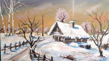 "Light in the Frosty…" başlıklı Tablo Vitalii Bondarenko (ViBond) tarafından, Orijinal sanat, Petrol
