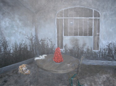 "Fountain of Flesh" başlıklı Tablo Clara Lundgren tarafından, Orijinal sanat, Akrilik Ahşap Sedye çerçevesi üzerine monte ed…