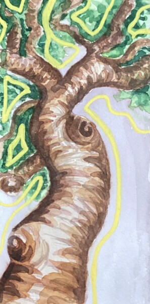 Malerei mit dem Titel ""Verwurzelt" Postka…" von Sonjatabea, Original-Kunstwerk, Acryl