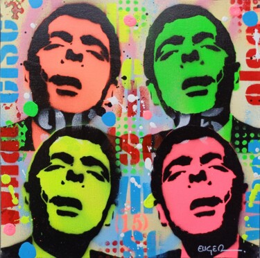 Malerei mit dem Titel "Pop Mister Bean" von Philippe Euger, Original-Kunstwerk, Sprühfarbe