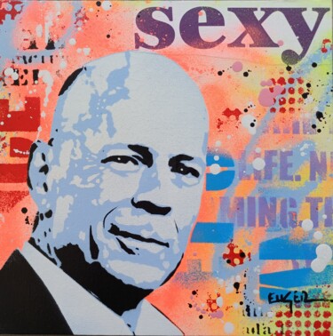 Malerei mit dem Titel "Sexy Bruce Willis" von Philippe Euger, Original-Kunstwerk, Sprühfarbe